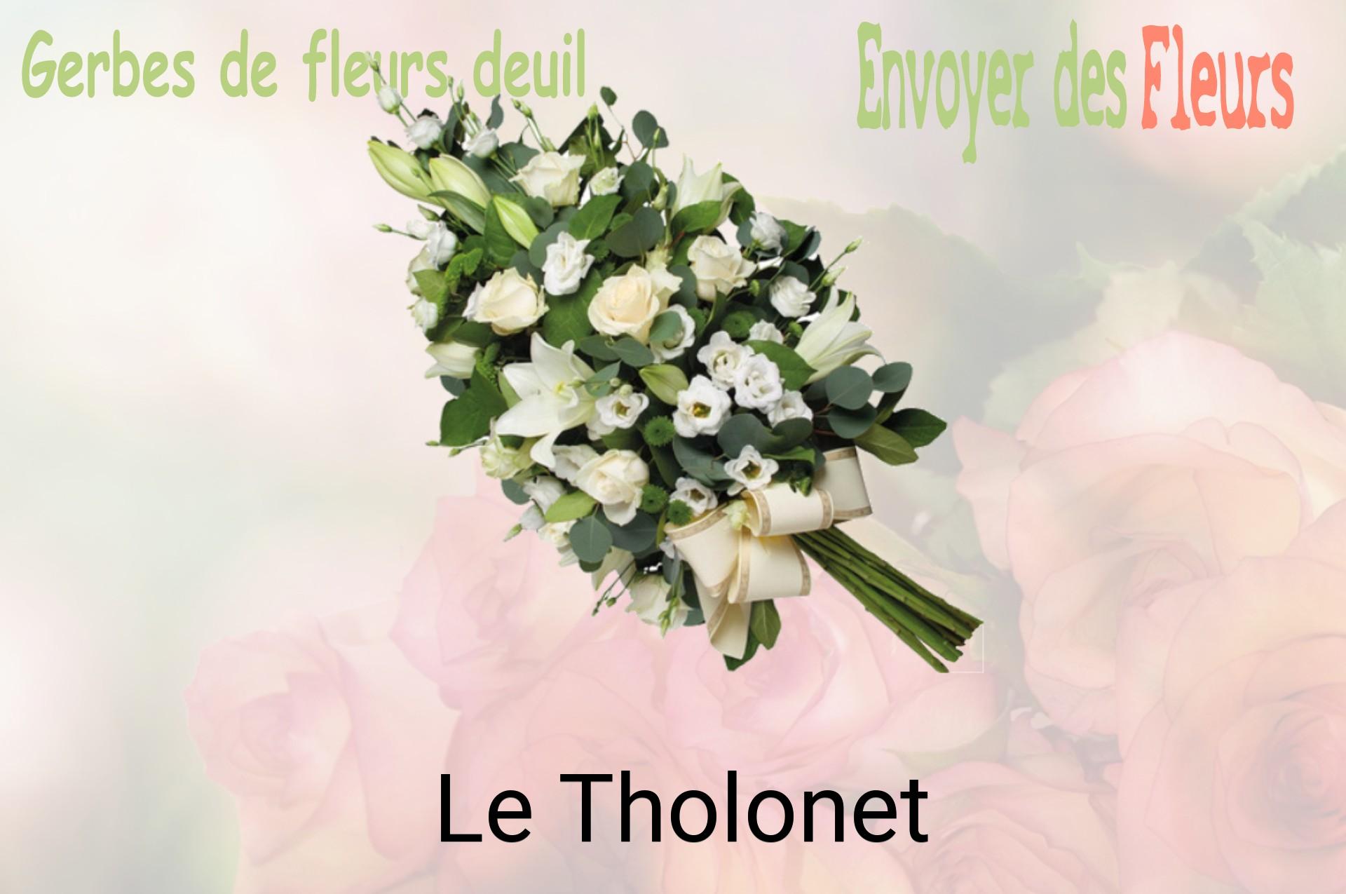 Gerbe de fleurs de deuil livrée à Le Tholonet